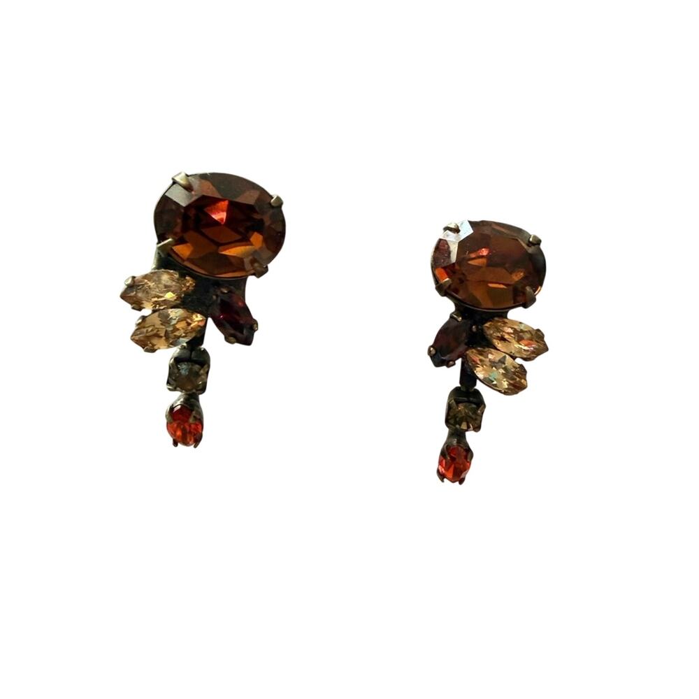 Sorrelli Crystal Brass Tone Earrings